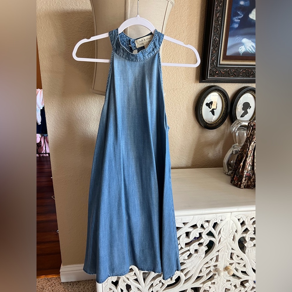 Cloth & Stone Aline loose denim dress